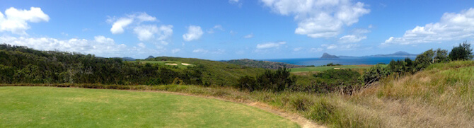 The Story of Hamilton Island Golf Club 14th Hole Panorama